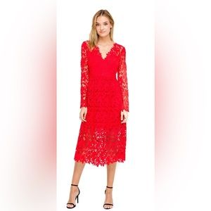 LACE MIDI DRESS ASTR The label Size M